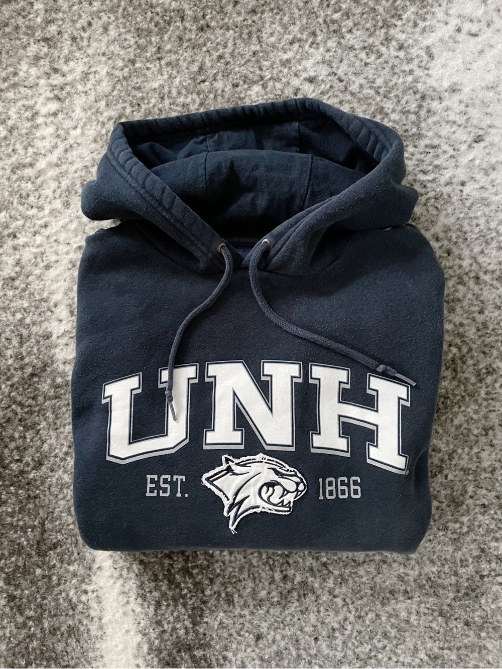 UNH Wildcats / University of New Hampshire blue hoodie sweatshirt - Unisex, Sm